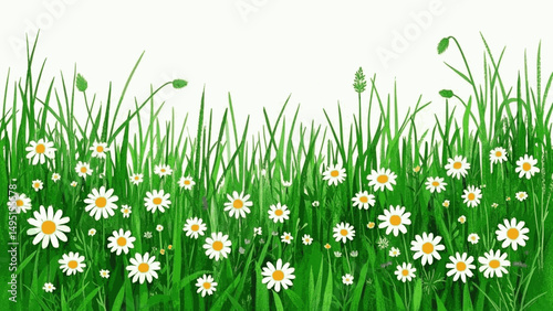 Floral Symphony in Liquid Hues flower field isolated watercolor vector illustration svg