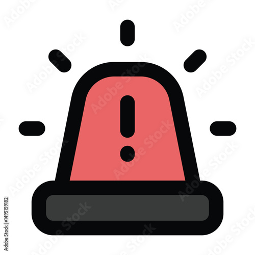Simple Siren colorful icon. The icon can be used for websites, print templates, presentation templates, illustrations, etc	