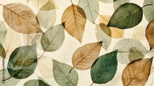 Autumn Leaves Collection with Various Shapes and Colors in Elegant Natural Pattern for Nature, Fall, and Seasonal Decor Design Themes