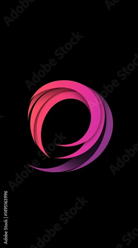 Vibrant spiral forming swirling geometric movement