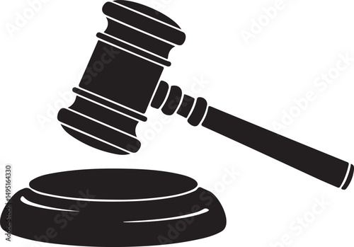 Judge gavel icon.