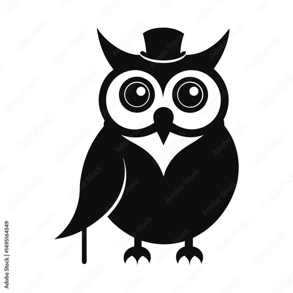 Fototapeta premium owl on white background