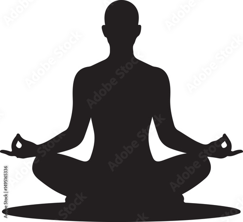 Meditation relaxation silhouette