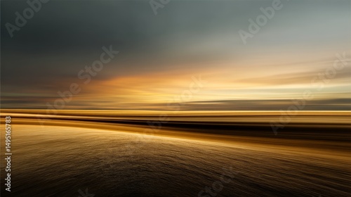 Gentle Motion Blur Streaks in Warm Earth Tones from Sunset View
