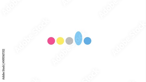An Abstract Sequence of Colored Dots on a White Background Representing Modern Digital Design and Aesthetic Appeal, Perfect for Contemporary Themes