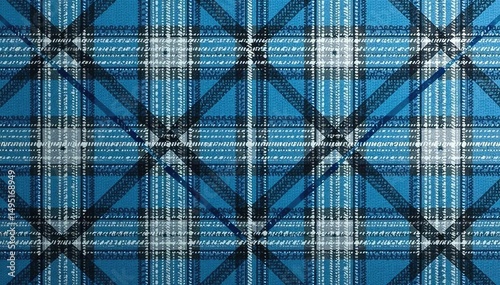 Subtle blue and grey glen plaid seamless pattern, minimalist, glen plaid, textile