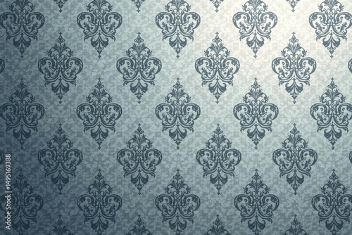 Subtle grey damask pattern with subtle sheen, perfect for background , motif, texture