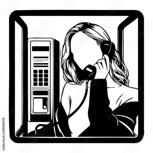 Woman in a Phone Booth