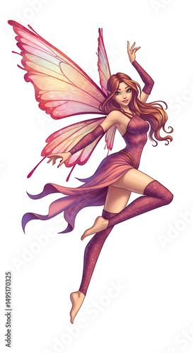 Enchanting fairy dances with grace and light