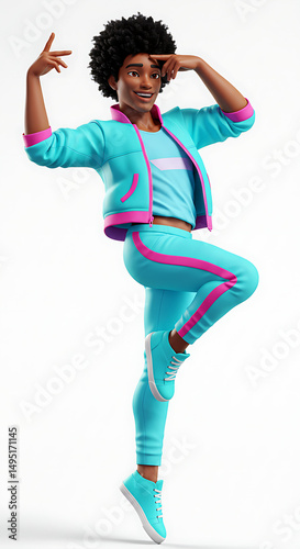 Energetic fellow in sportswear pose