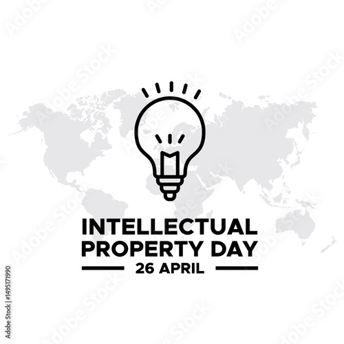 World Intellectual Property Day April 26, Vector banner, flyer, poster and social medial template design. World Intellectual Property Day Vector Illustration. 