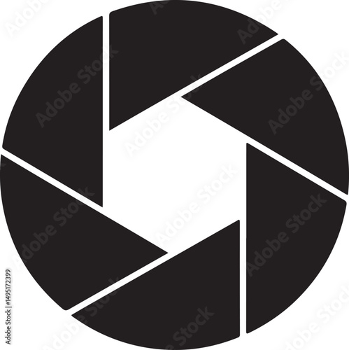 The diaphragm icon. Aperture symbol.
