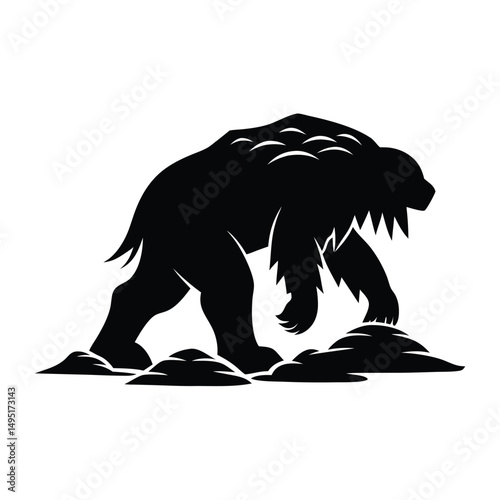 Silhouette of a wombat vector
