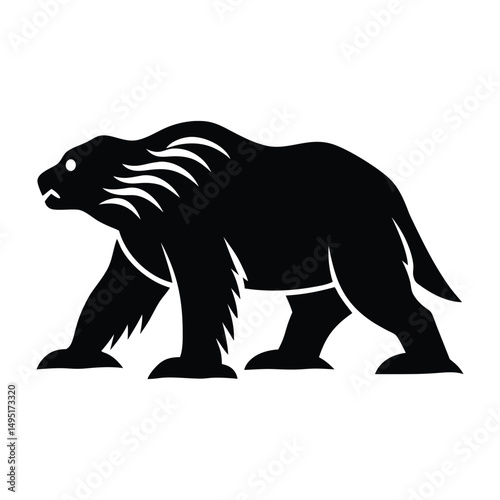 Silhouette of a wombat vector
