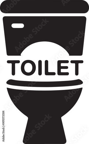 Bathroom / restroom toilet seat flat icon for apps and websites