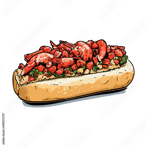 lobster roll,vector