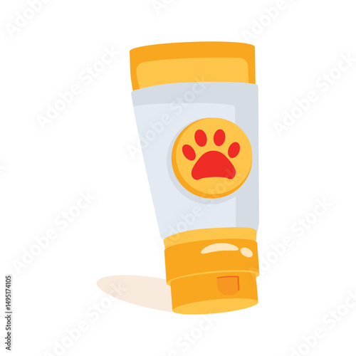 A visually appealing 2d style icon of pet cream
