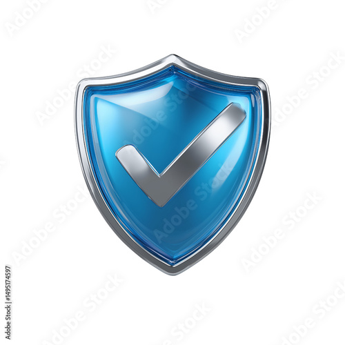 Secure Assurance: A gleaming, protective shield, rendered in radiant hues, embodies a steadfast guarantee of safety and unwavering reliability. Perfect for conveying security.