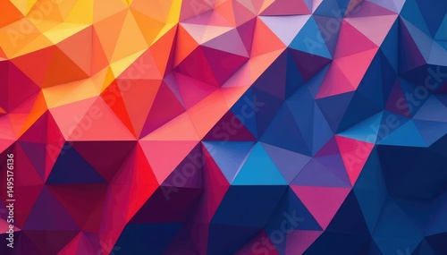 Geometric mosaic, abstract shapes tessellate perfectly , minimal, art, texture