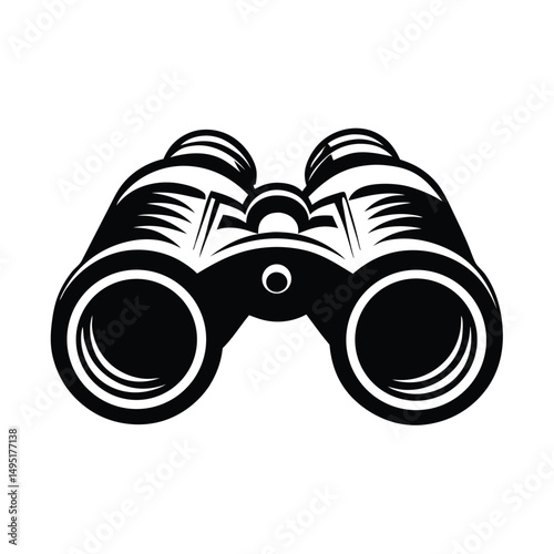 Binoculars silhouette vector icon