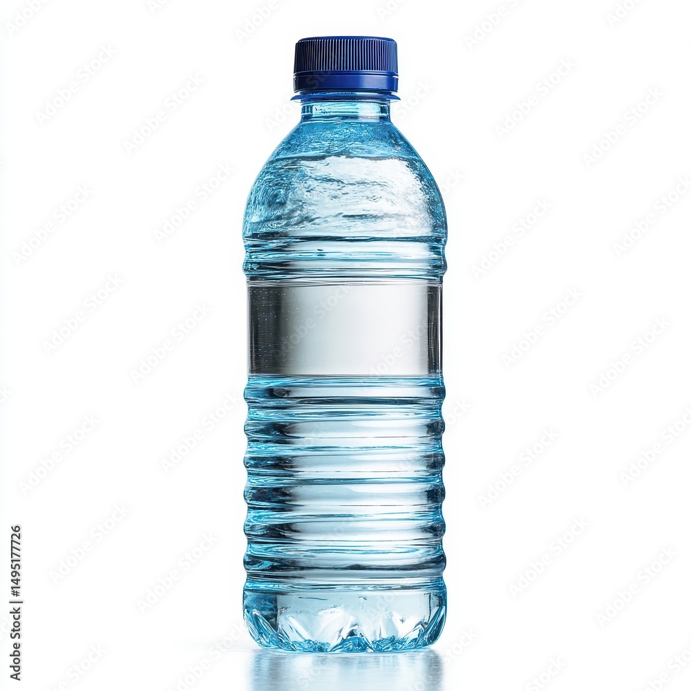 Naklejka premium Refreshable Plastic Water Bottle Mockup Blank Label for Design