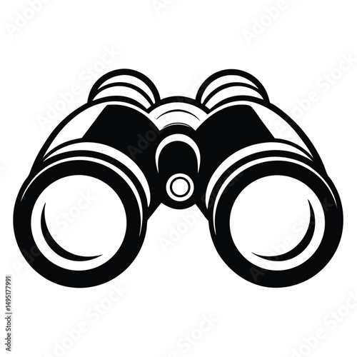 Binoculars silhouette vector icon