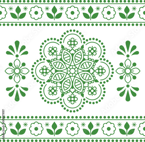 Beautiful flower art and mandala vector design