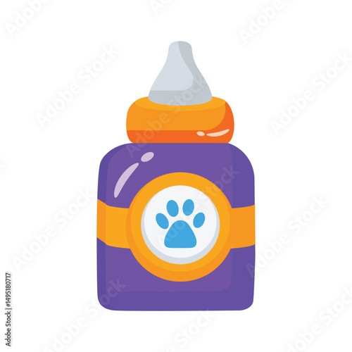 A visually appealing 2d icon of pet feeder