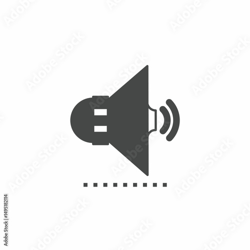 Vector icon template. Black and white loudspeakers icon design. Stock vector template.