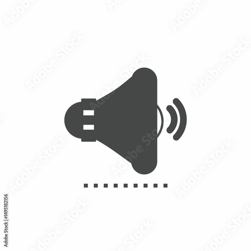 Vector icon template. Black and white loudspeakers icon design. Stock vector template.