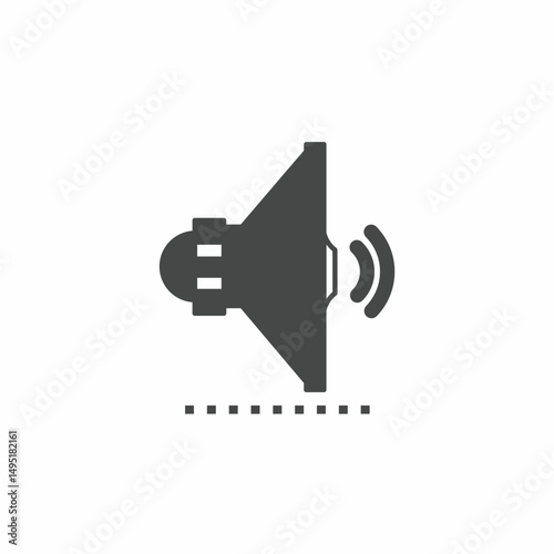 Vector icon template. Black and white loudspeakers icon design. Stock vector template.
