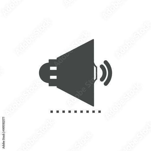 Vector icon template. Black and white loudspeakers icon design. Stock vector template.
