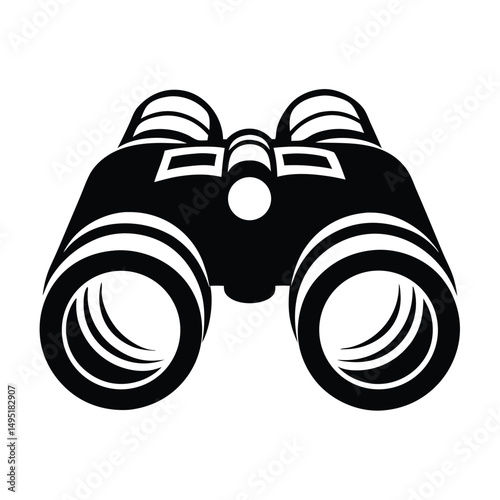 Binoculars silhouette vector icon