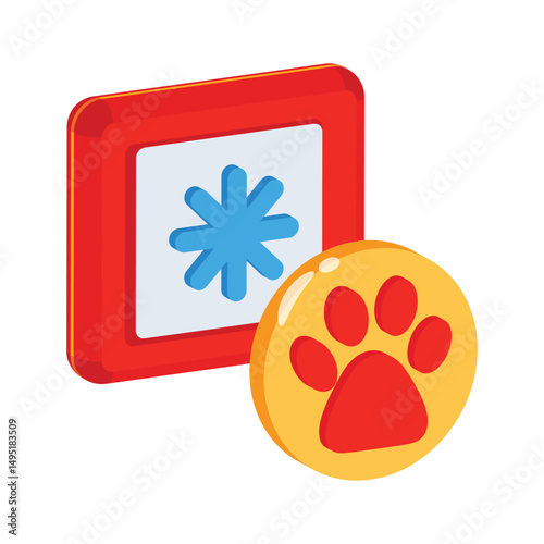 A well crafted 2d icon of veterinarian appointment