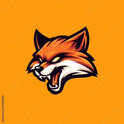 Fierce esports logo featuring a roaring fox head on a vibrant orange background