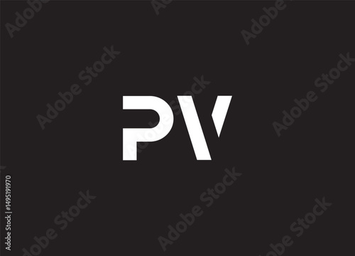 PV logo desing and monogram logo
