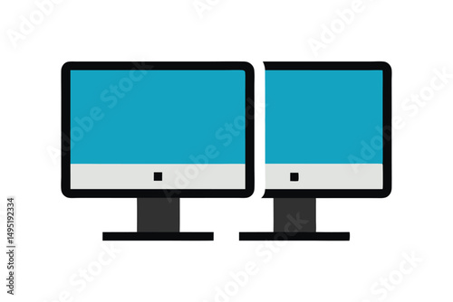 computer monitor with blank screen