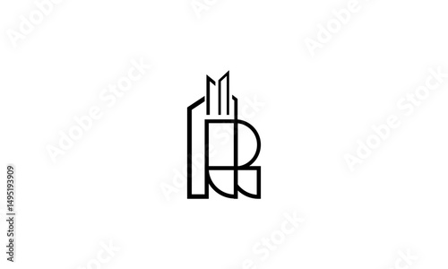 R logo design for architecture business