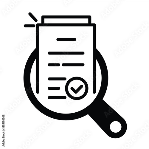 review thin line icon like assesment or audit