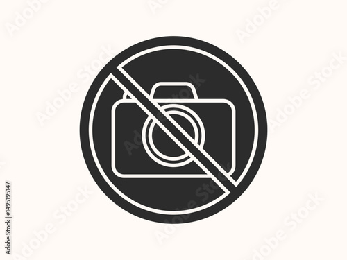 vector no photo icon with a crossed-out camera symbol