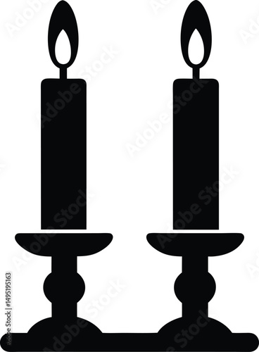 candlestick on a white background