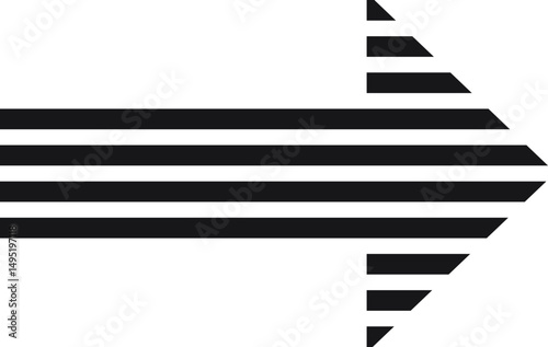 black lined arrow icon