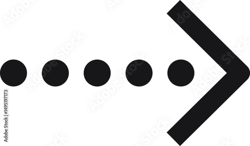black dotted arrow icon