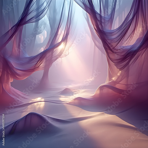 Meta-Tension Surface — Ethereal Membrane in Diffused Pastels