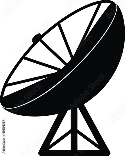 satellite dish on a black background