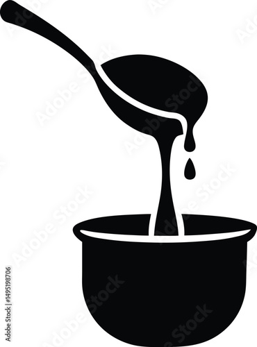 vector illustration of a spoon