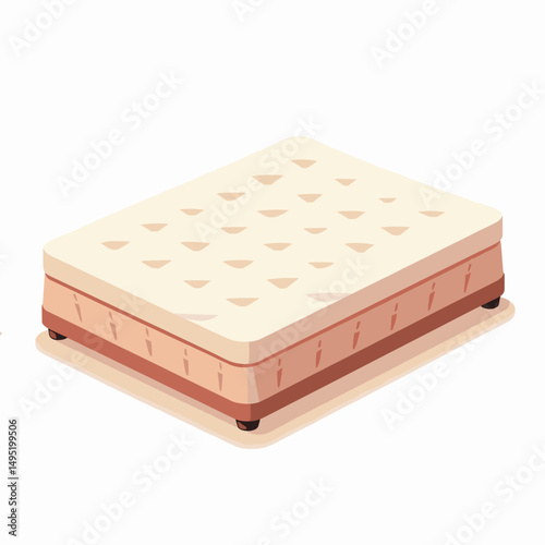 Soft mattress in modern design for comfortable sleeping  