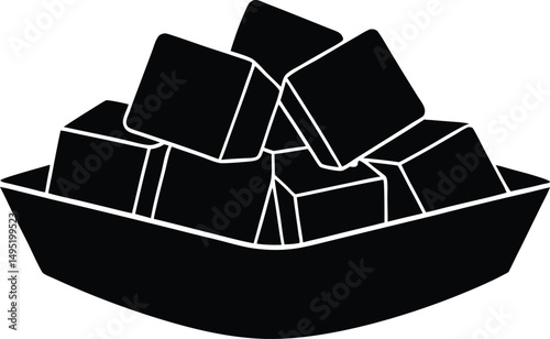 3d render of a set of cubes on a black background