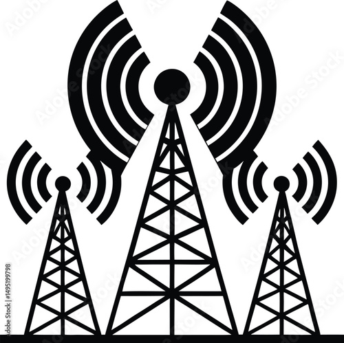 communication tower with radio
