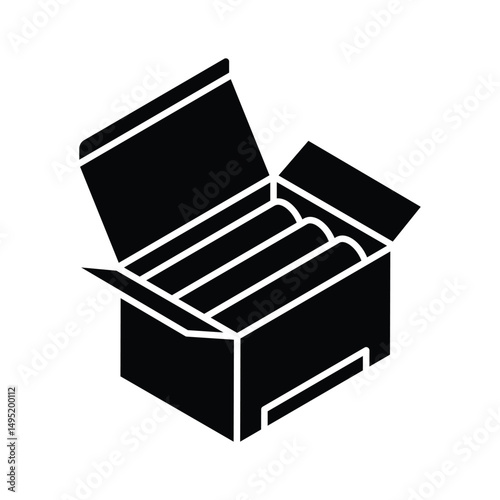 Visually engaging isometric icon showing chalk box